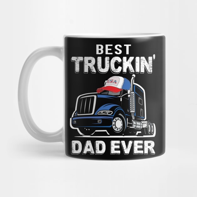 Best trucking dad ever father's day trucker gift by DODG99